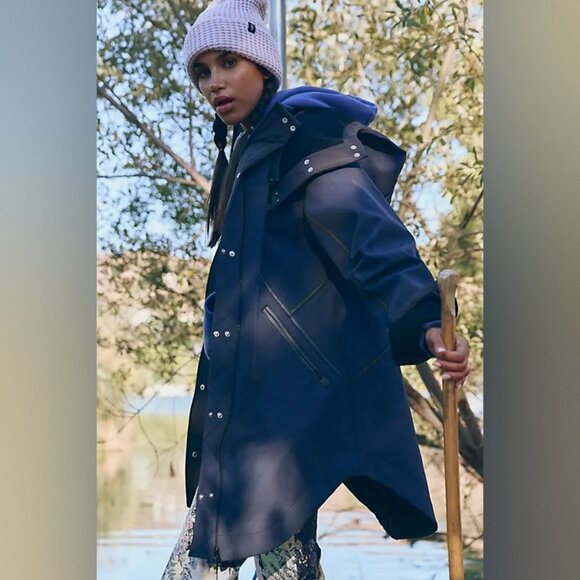 Free People Movement Moon Magic Reflective Rain Parka NWOT - Picture 3 of 14